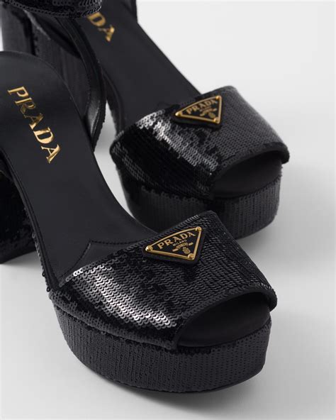 Prada satin sandals